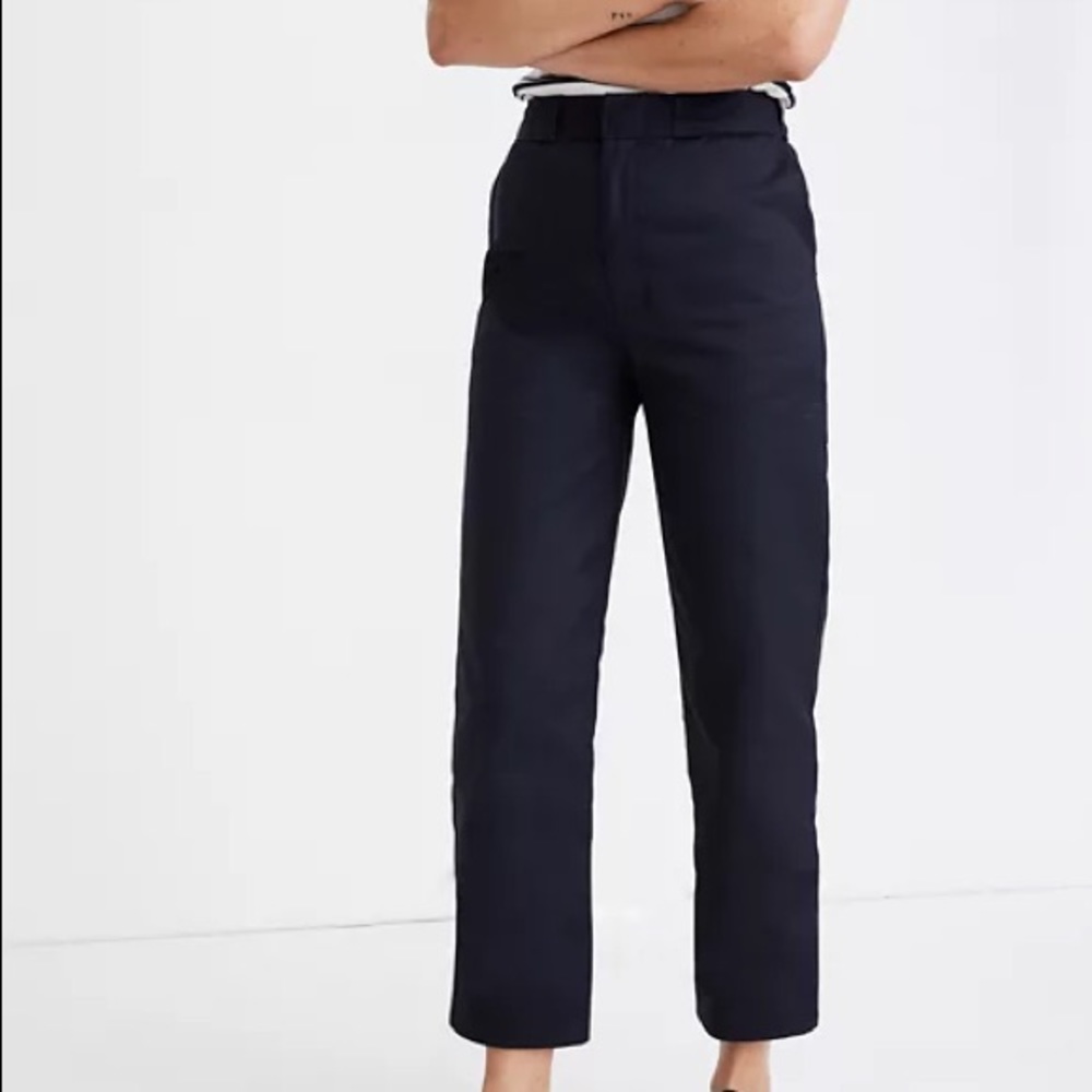 Madewell x Dickies Navy Twill Crop Pant